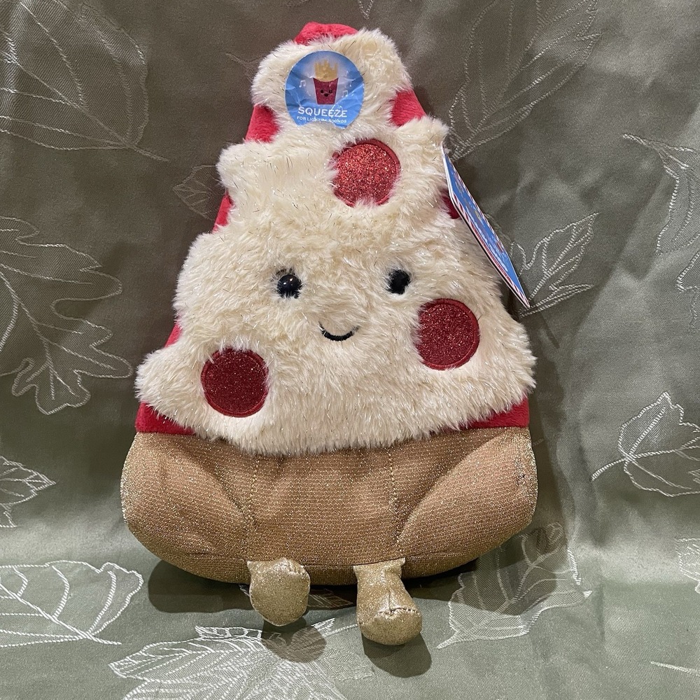 FAO Schwarz 11" Glow Brights Plush LED with Sound Pizza